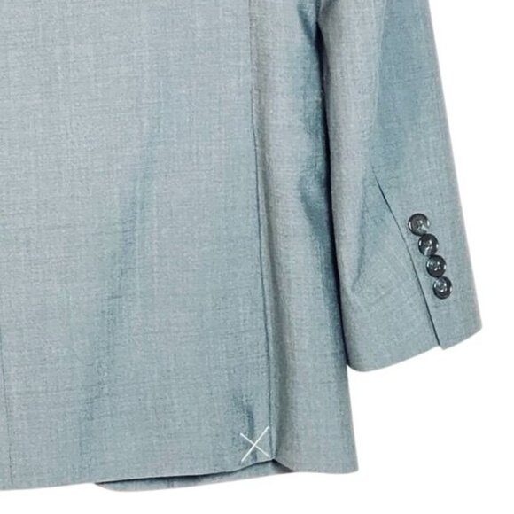 Alfani Slim Fit Blue Gray Wool Blend Mens Suit Jacket 36R Tailored  Macys Excl - Picture 3 of 9